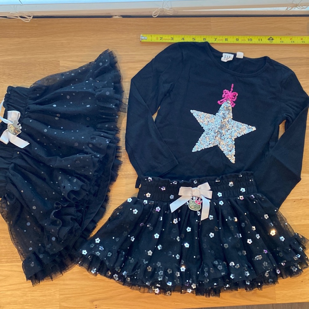 Macys/Gap Girls Bundle - 2 Macys Skirts (size 3T and 4). 1 Gap tee (size 4-5).
